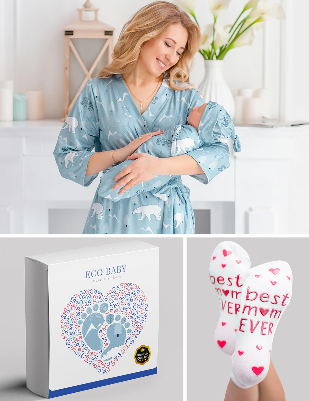 ECO BABY packaging box presents a gift-ready set
