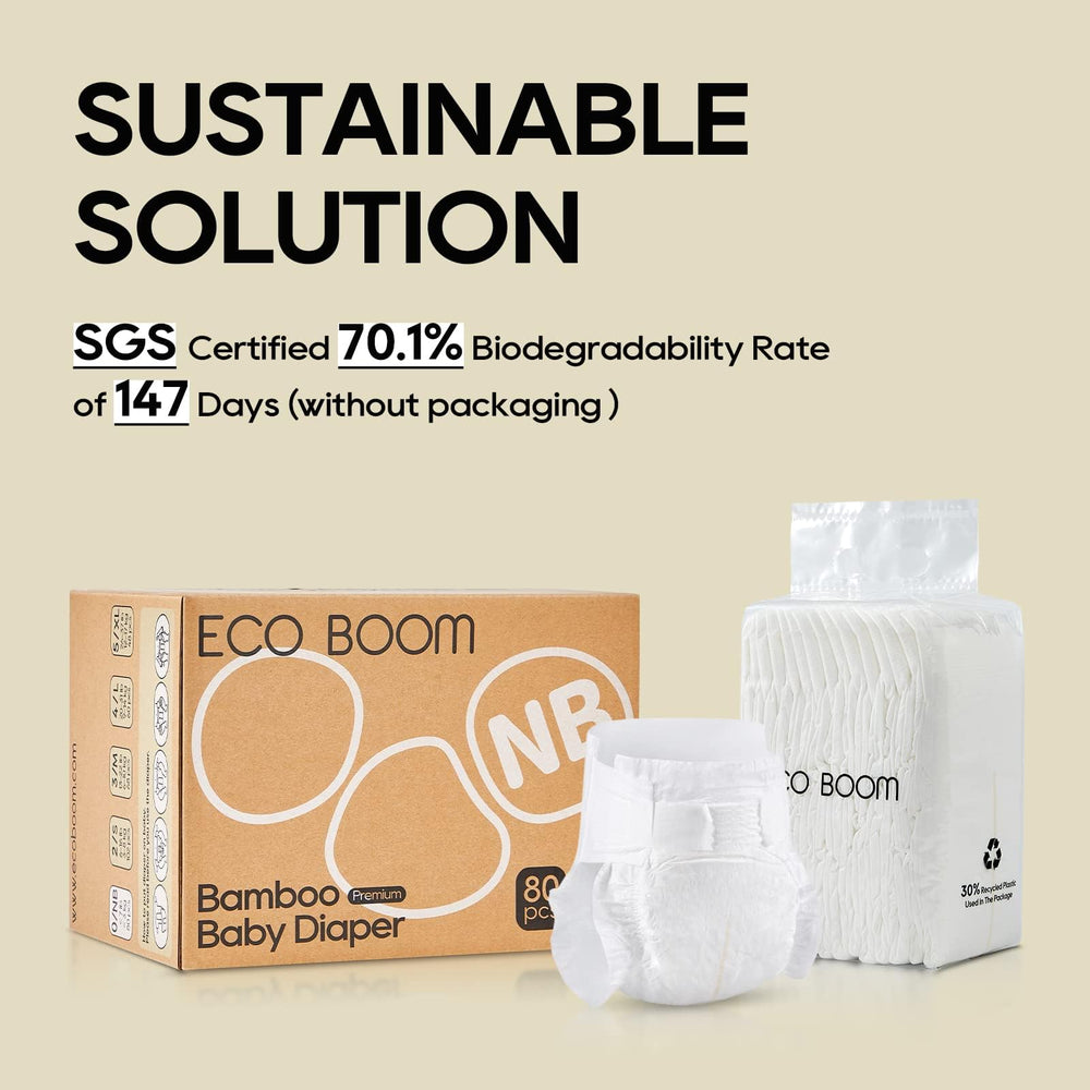 ECO BOOM Preemie Diapers absorption core locks moisture for drier surfaces.