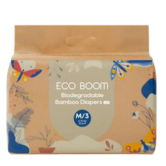 ECO BOOM Size 3 diapers bamboo topsheet offers ultra-soft touch for gentle skin