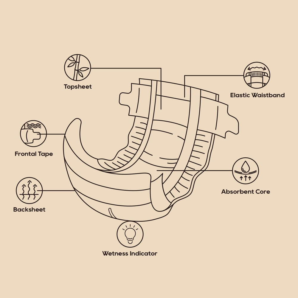 ECO BOOM Size 3 elastic waistband ensures secure fit and mobility