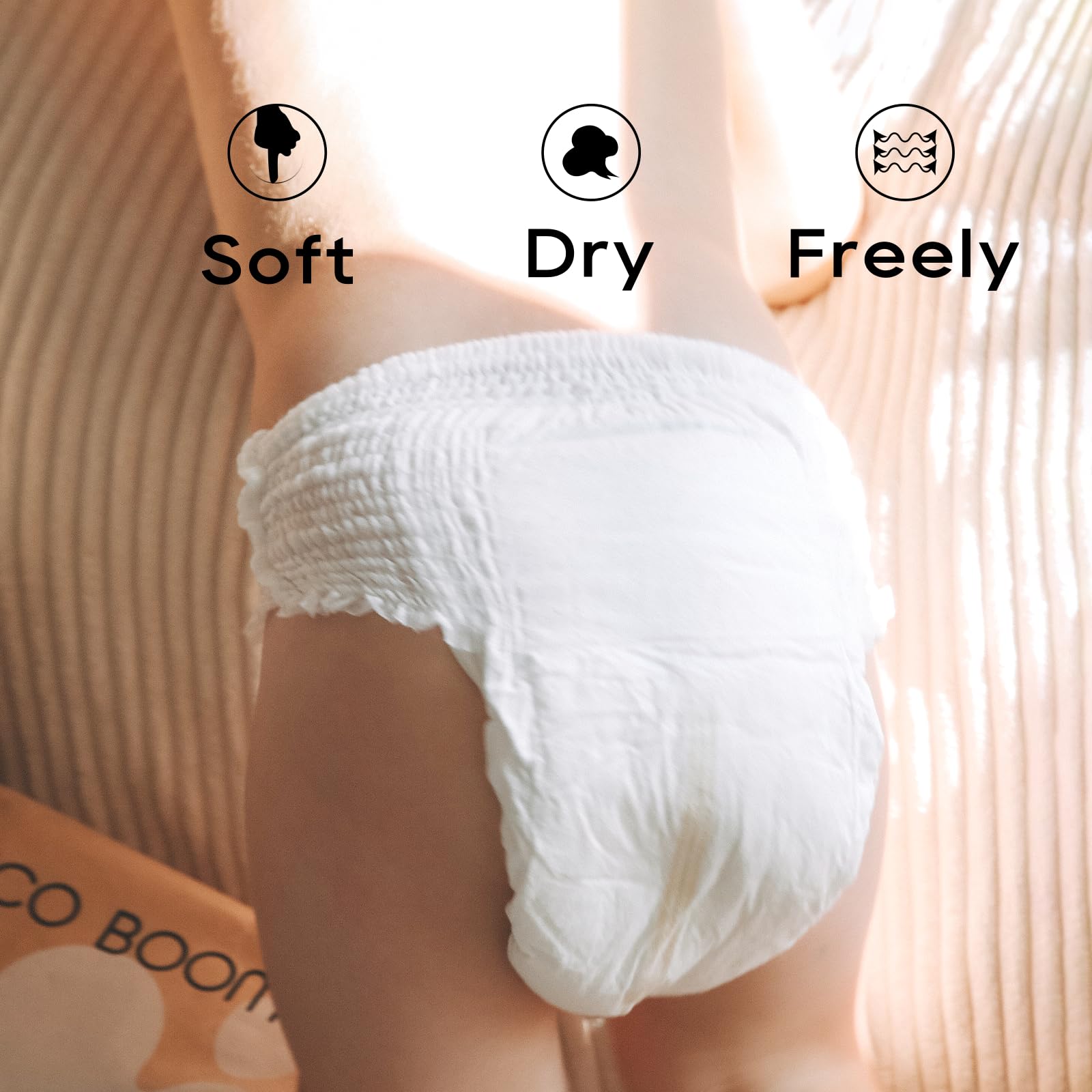 ECO BOOM Training Pants 360 waistband close-up for easy pull-up design