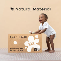 ECO BOOM Training Pants back sheet view highlighting breathable materials