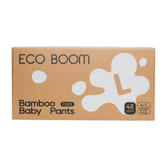 ECO BOOM Training Pants top sheet close-up showing soft bamboo fabric for sensitive skin