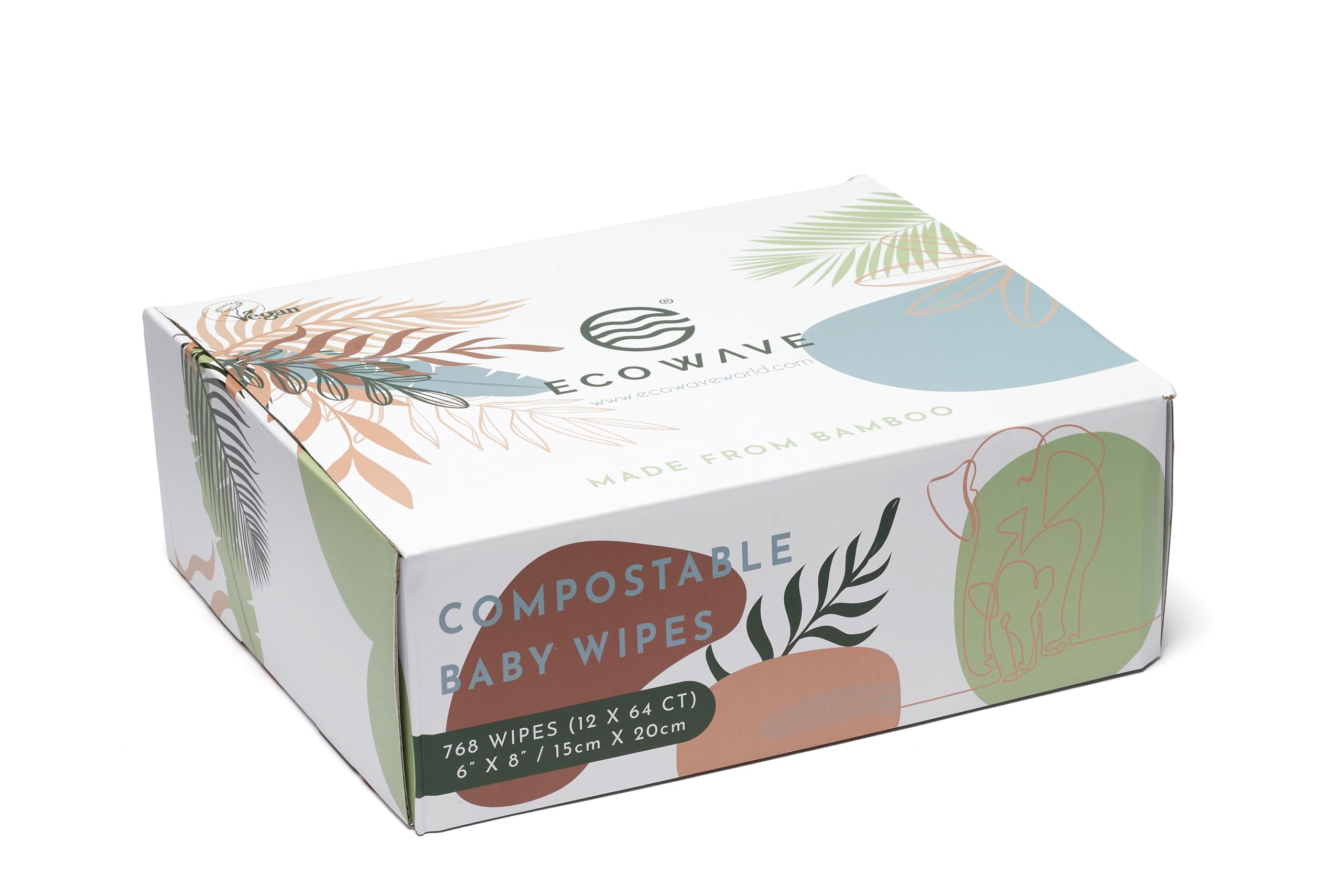 Eco Wave Baby Wipes no nasties close-up shows fragrance-free formula.