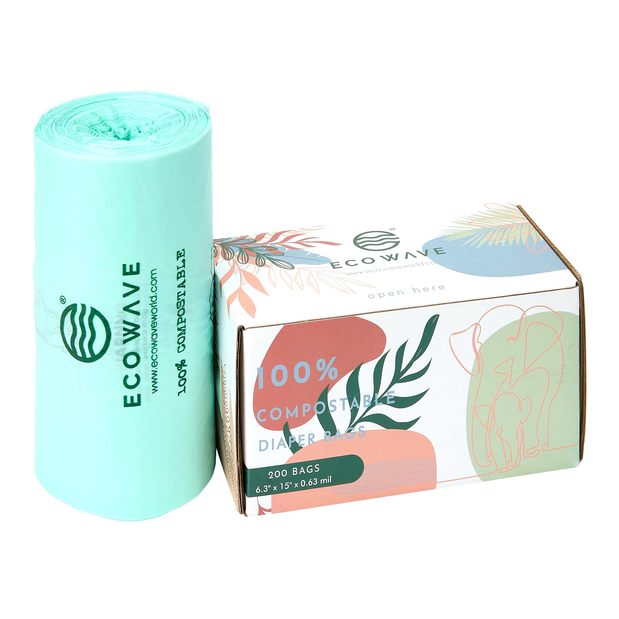 Eco Wave TUV EN13432 certified biodegradable bags.