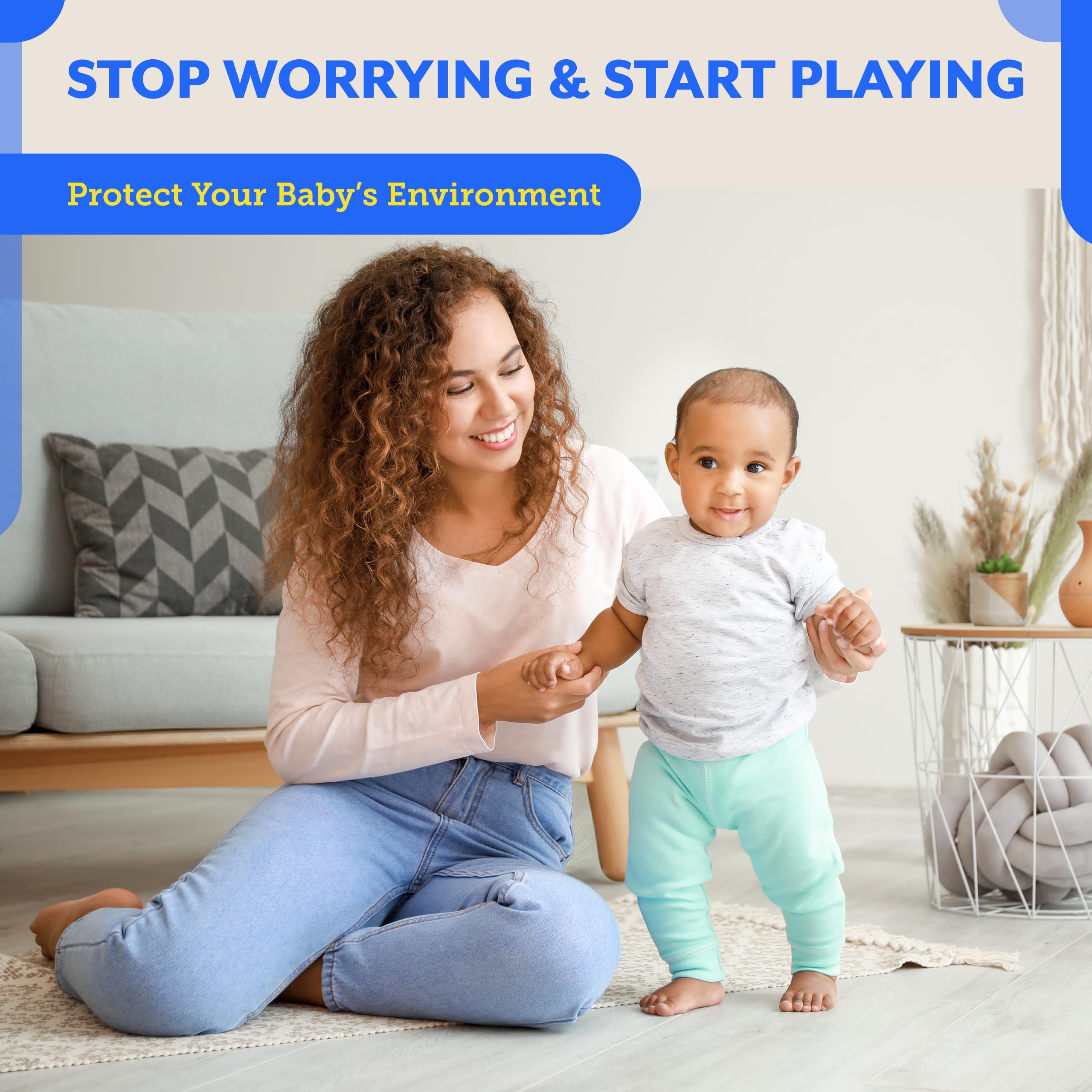 Eco-Baby compatible with flat wooden cabinets up to 1.75 inches thick.