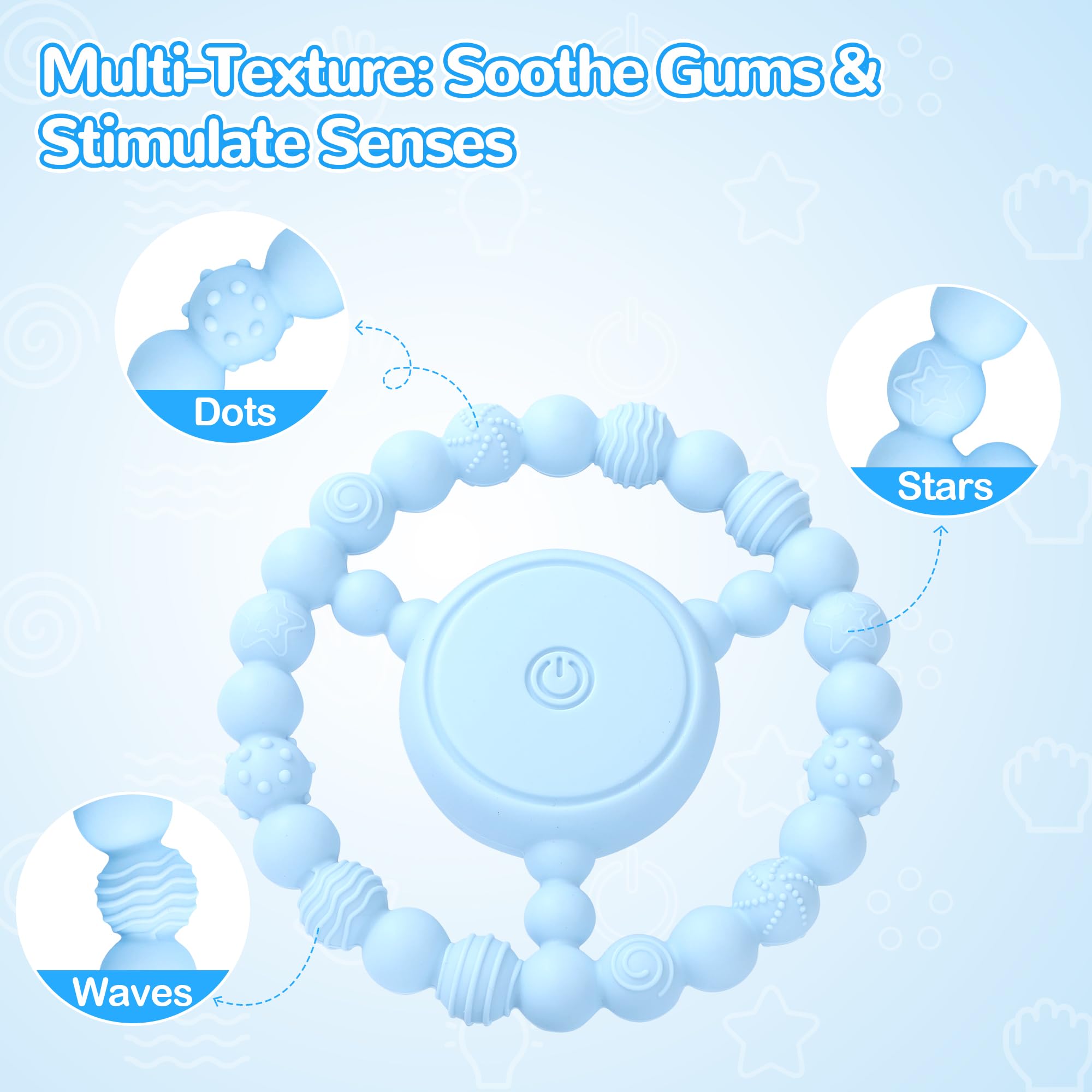 EccoDen teething toy with USB charging for calm on the go.
