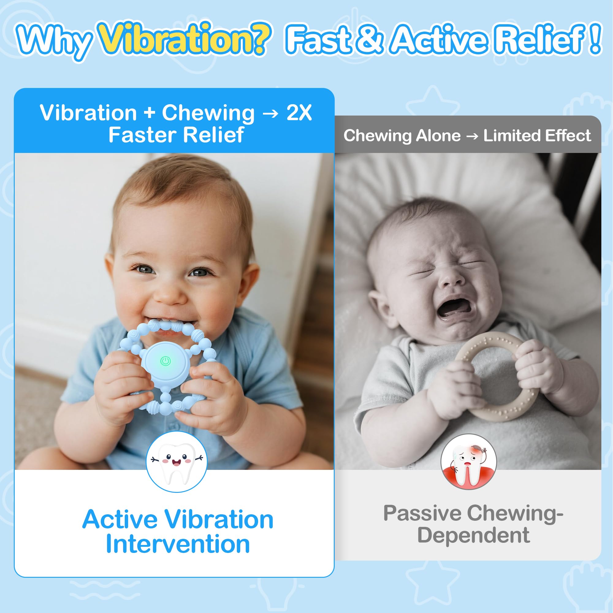 EccoDen silicone teether with soft textures supports durable daily chewing.