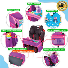 ECOFANTASY Travel Tray storage pockets help organize toys and supplies.