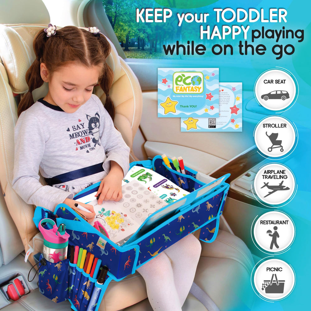 EcoFantasy travel tray tablet holder 11x9 inches fits most tablets.