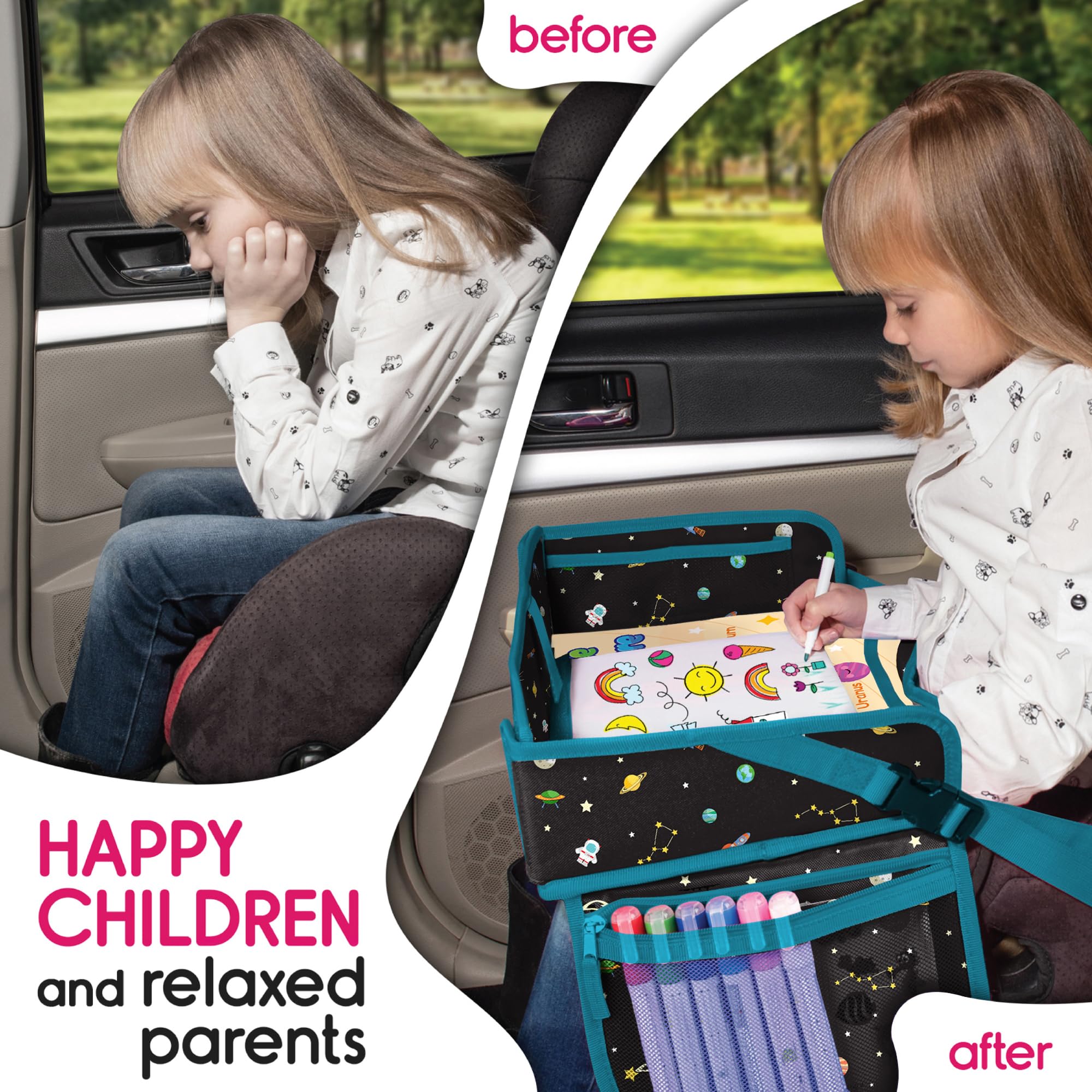 ECOFANTASY storage pockets help keep toys and snacks within reach.