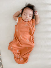 Ecolino desert sleep sack size label shows proper fit across growth stages.
