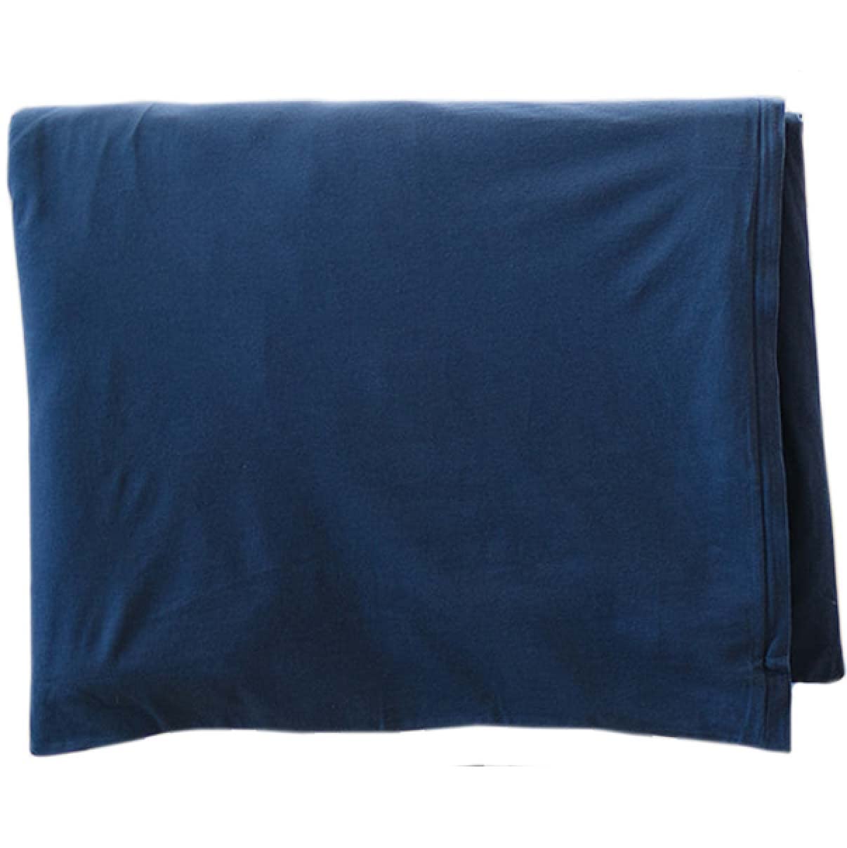 Ecolino duvet cover navy blue closeup shows soft organic cotton texture for sensitive skin.