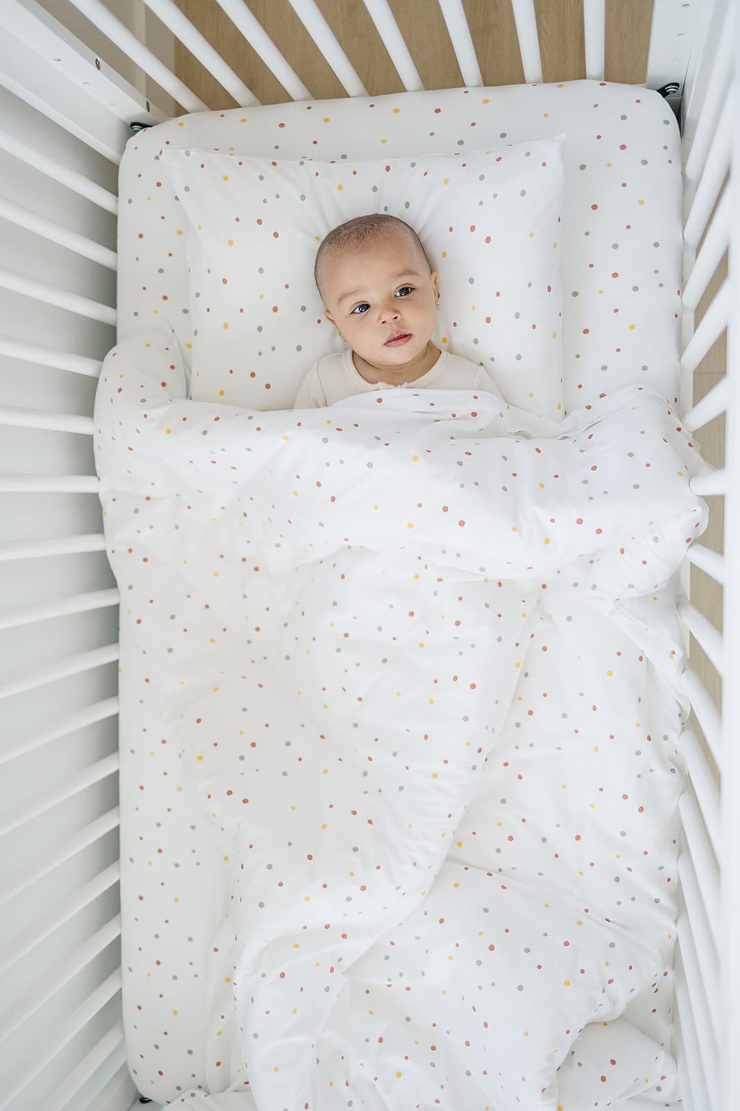 Ecolino travel-size duvet cover folded, emphasizing portable, easy-care design.