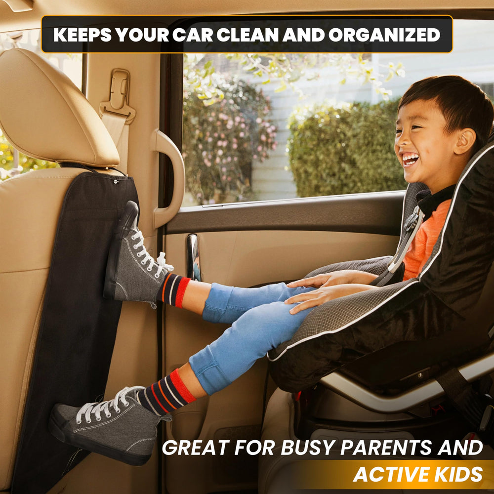 EcoNour back seat protector in black delivers durable coverage for busy households.