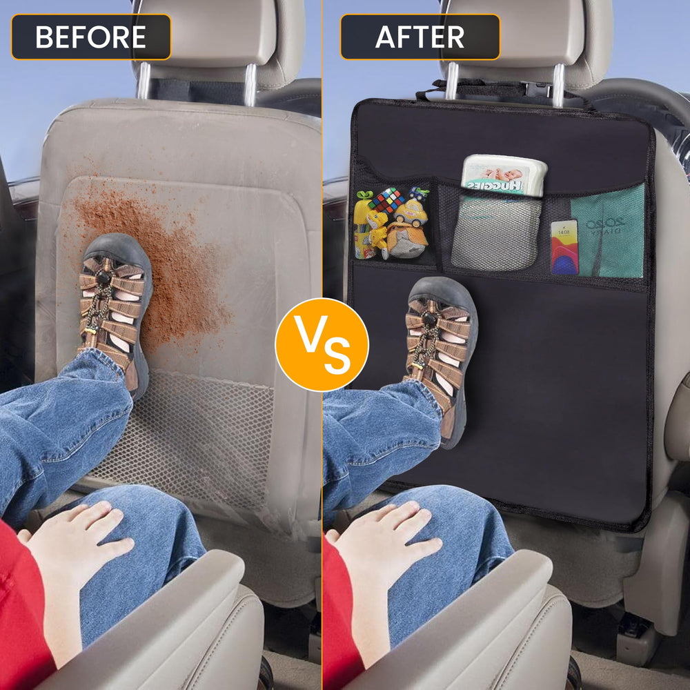 EcoNour back seat protector reinforced corners resist curling and wear.