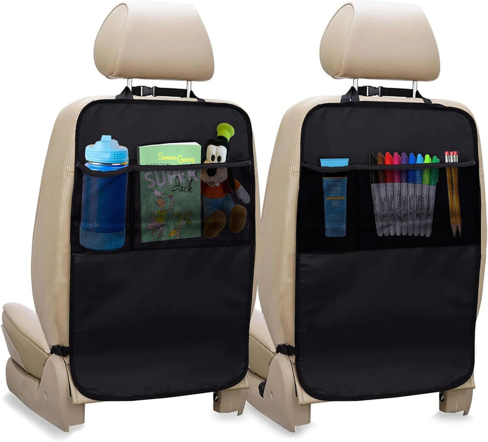 EcoNour back seat protector waterproof fabric detail protects seats from spills.
