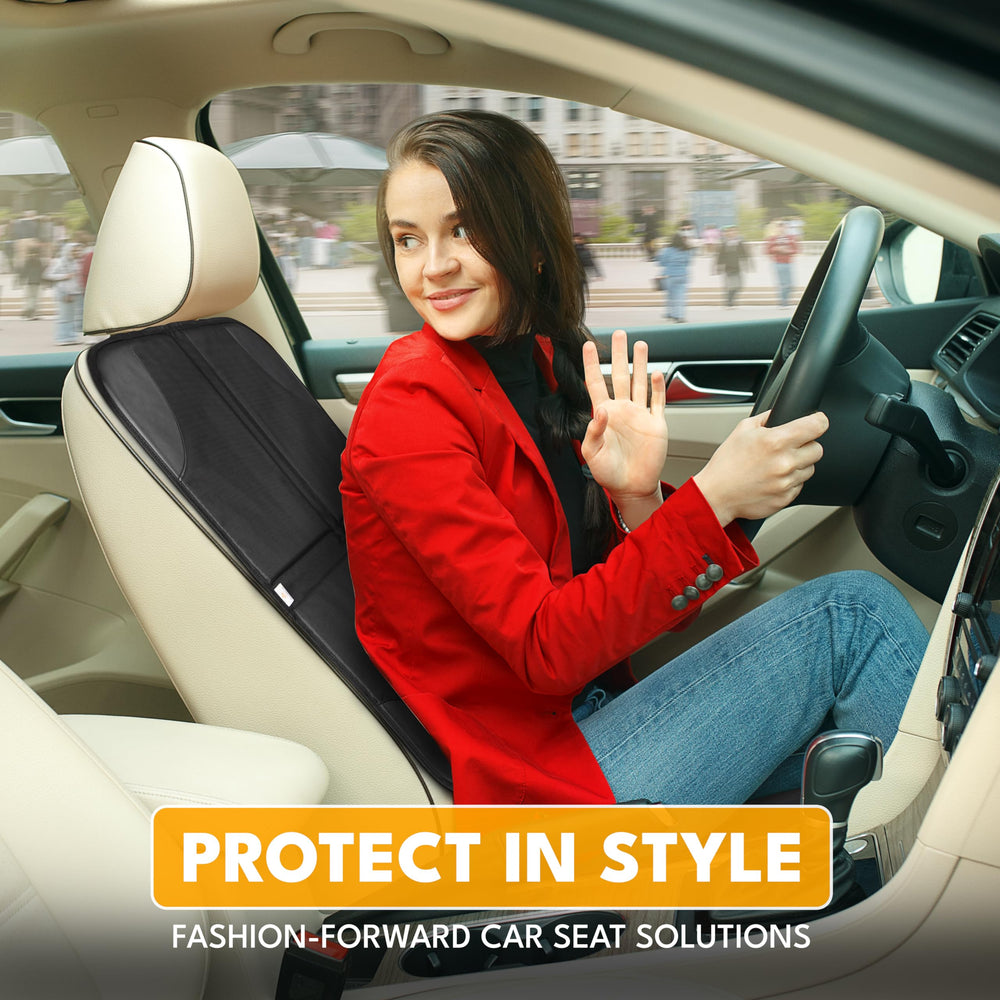 EcoNour car seat protector anti-slip dots prevent shifting during rides.