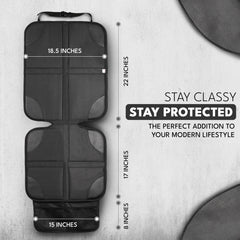 EcoNour car seat protector thick padding cushions and protects your car seats.