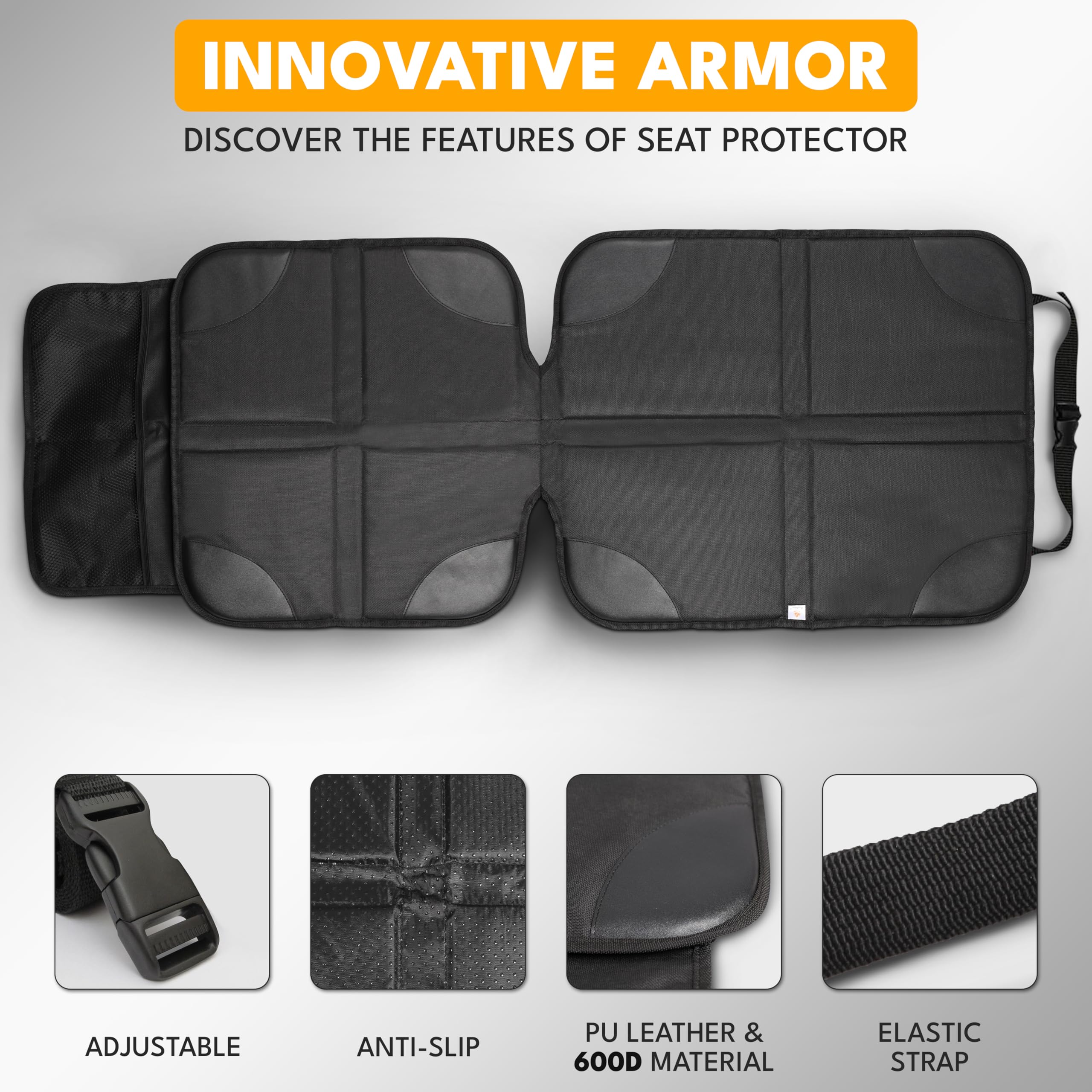 EcoNour car seat protector universal fit fits most cars and booster seats.