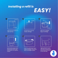 ECO-REFILLS Dekor PLUS odor-control bag neutralizes nursery odors.