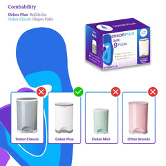 ECO-REFILLS pedal-disposal design simplifies hands-free diaper changes.
