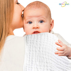 ECOVONA muslin burp cloths diaper bag ready for on-the-go use