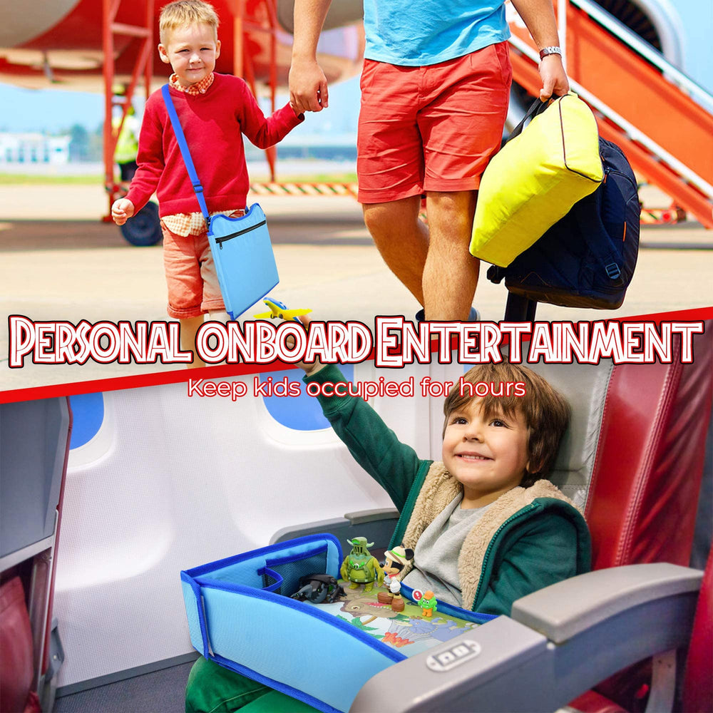 ecoZen Lifestyle travel tray features adjustable straps for secure car-seat compatibility and comfy travel