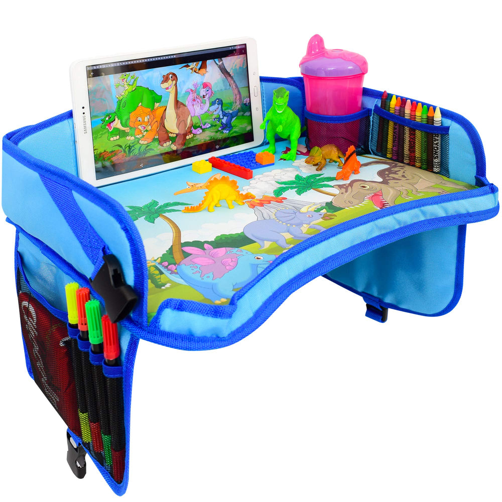 ecoZen Lifestyle kids travel tray offers a spacious surface for activities and snacks on trips