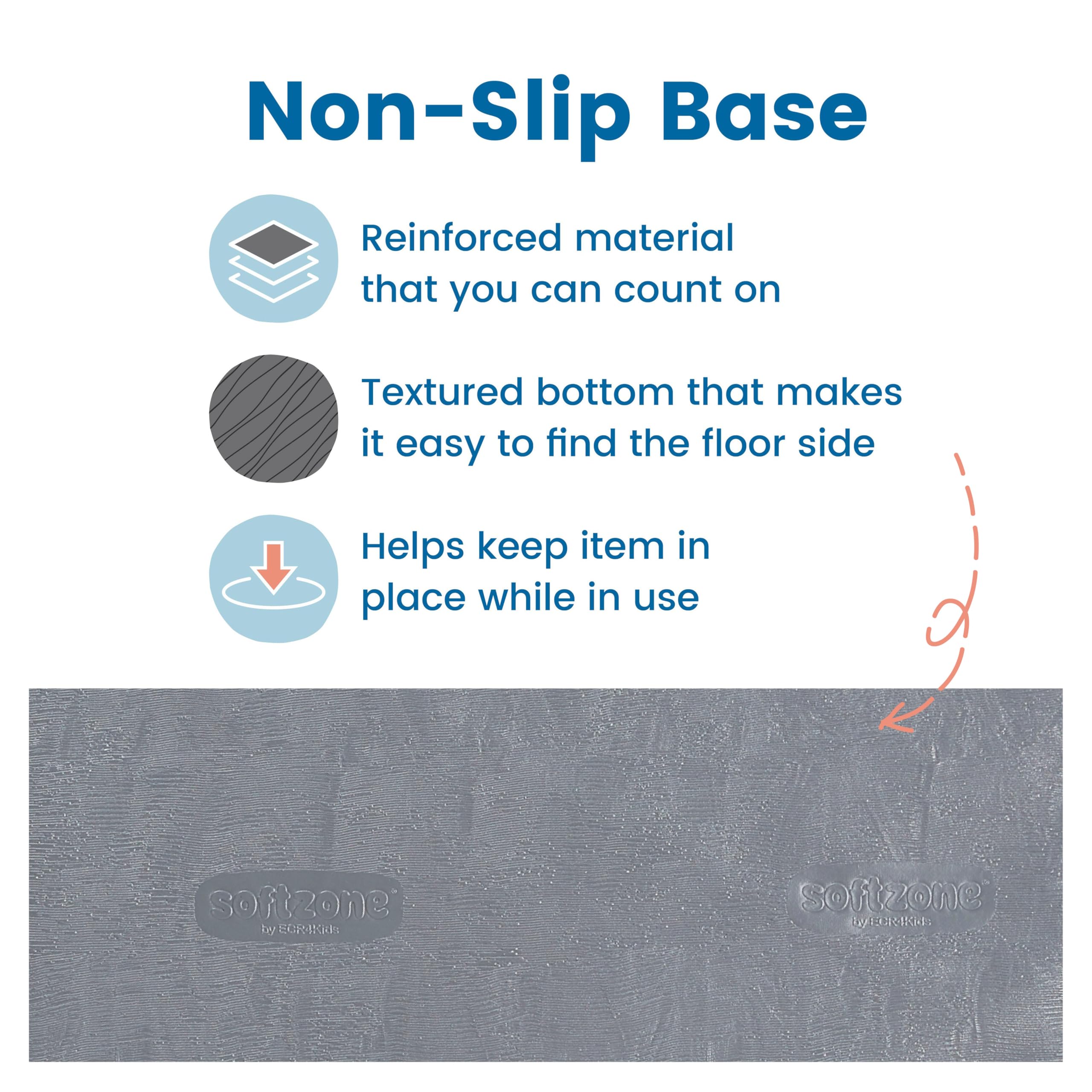 Non-slip base keeps SoftZone mats stable during play.