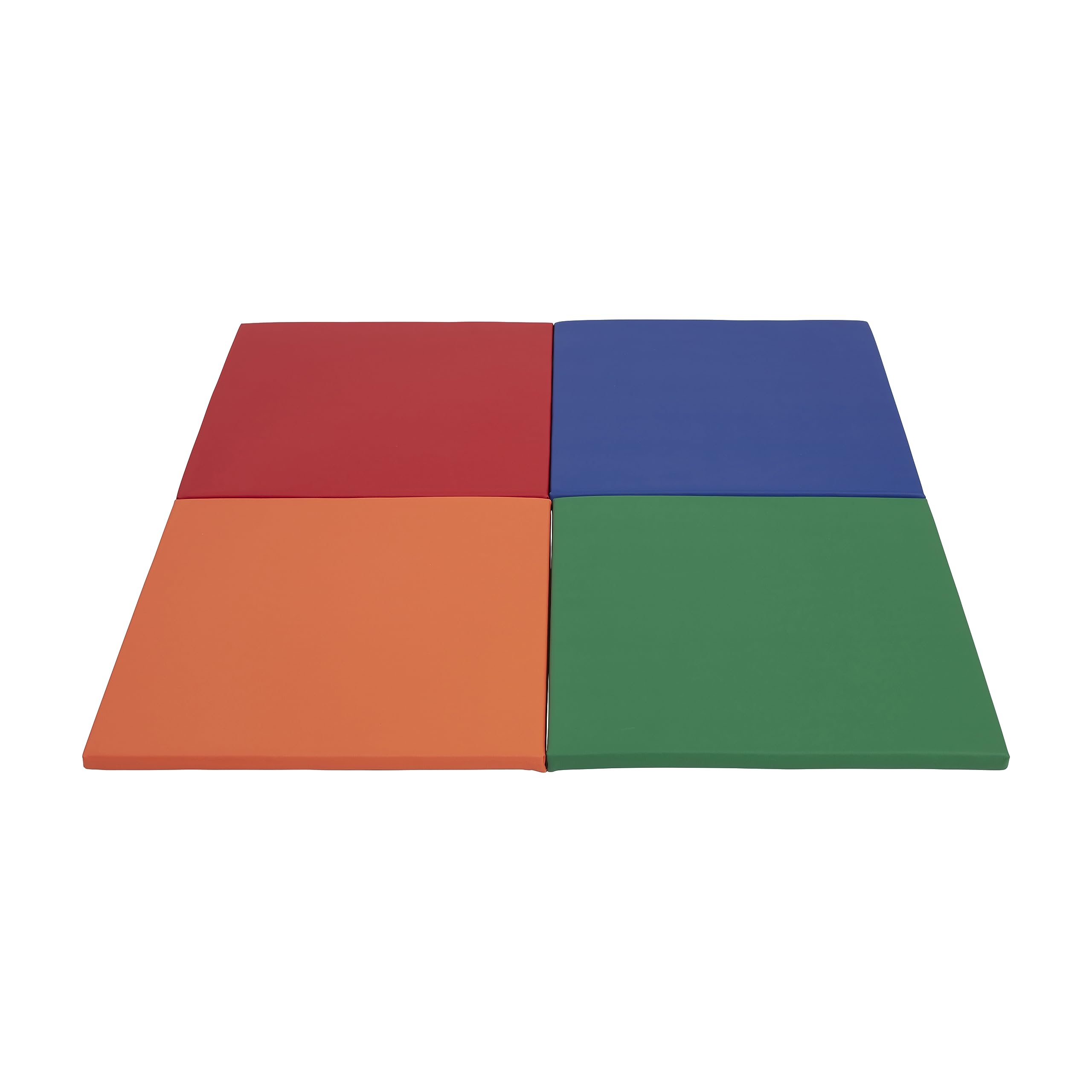 ECR4Kids SoftZone Play Patch mats in assembly setup for flexible classroom play areas.