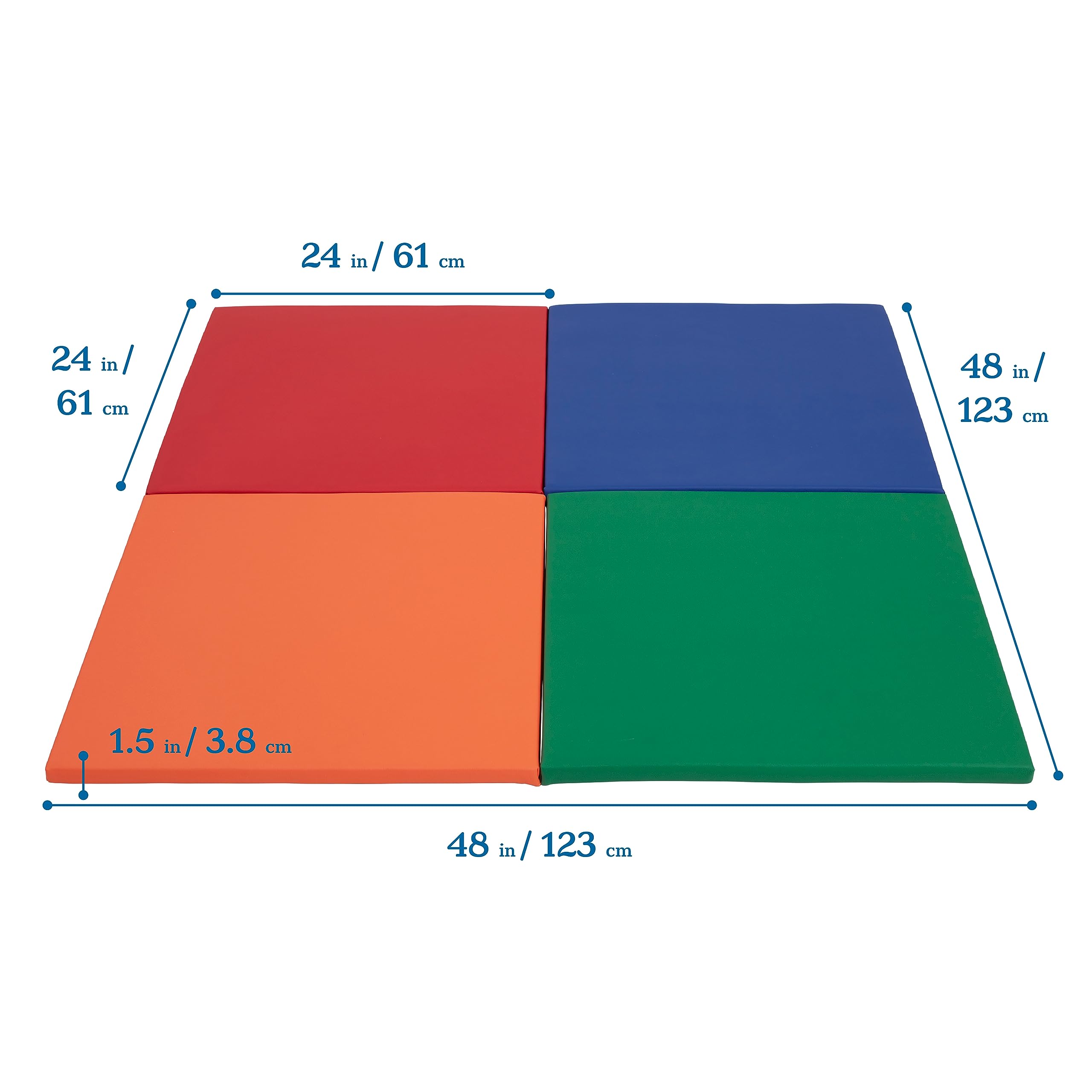 ECR4Kids SoftZone Play Patch mats in use for tummy time and exploration.