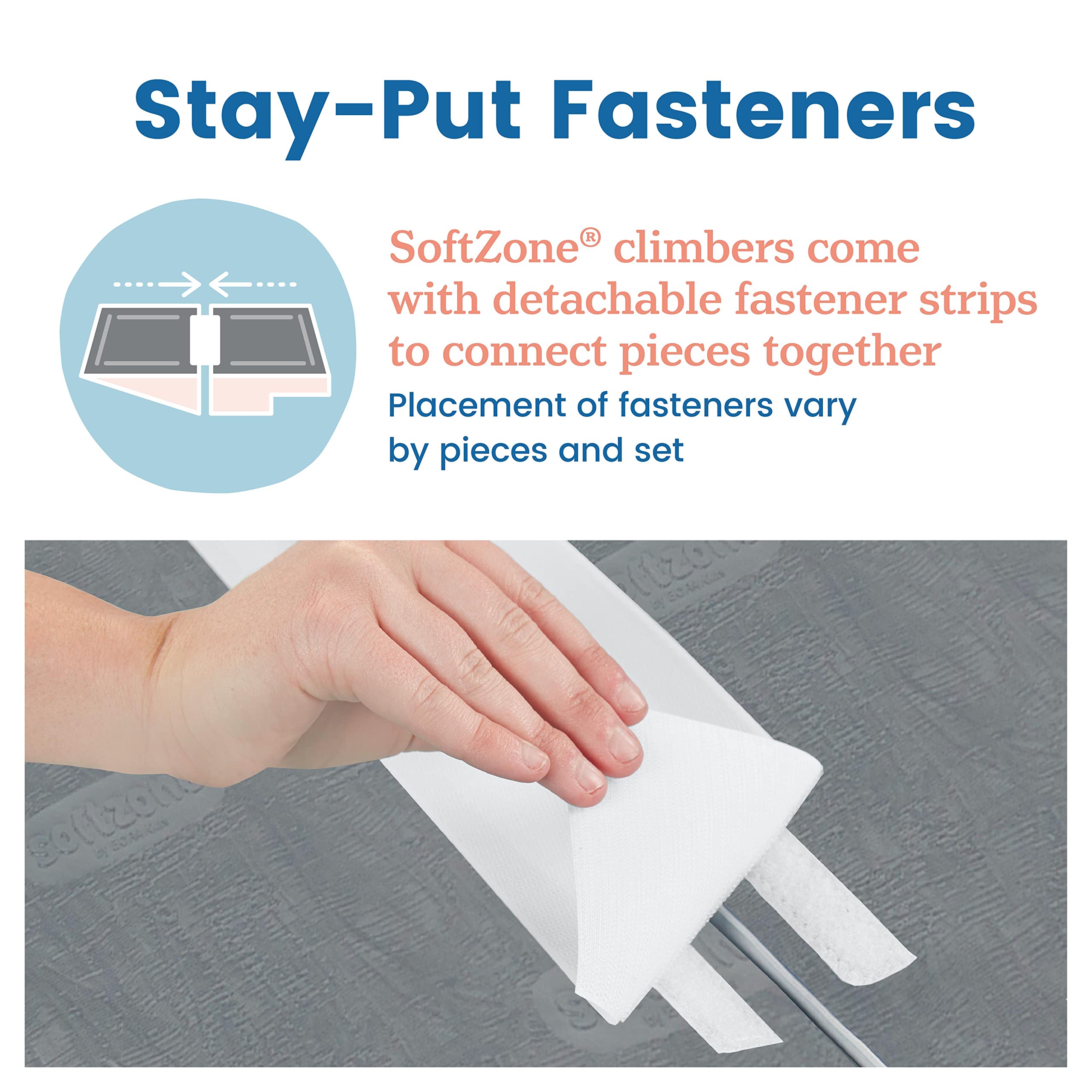 ECR4Kids SoftZone mats with fully stitched seams and soft edges.