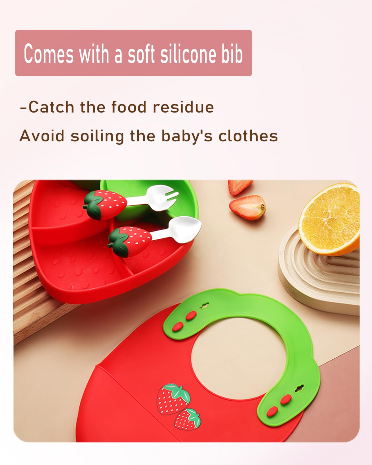 Ecrekhom cartoon animal shapes add playful visuals to encourage independent eating.