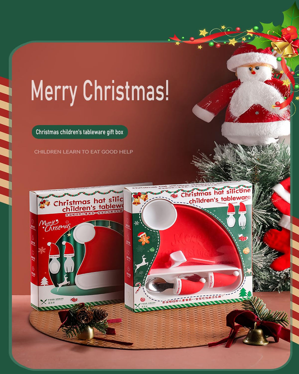 Ecrekhom silicone baby feeding set microwave-dishwasher-safe materials simplify cleanup.
