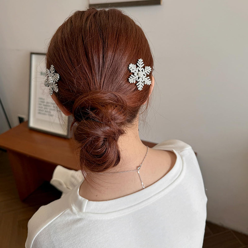 Ecuupas girls and women snowflake hair accessory for celebrations