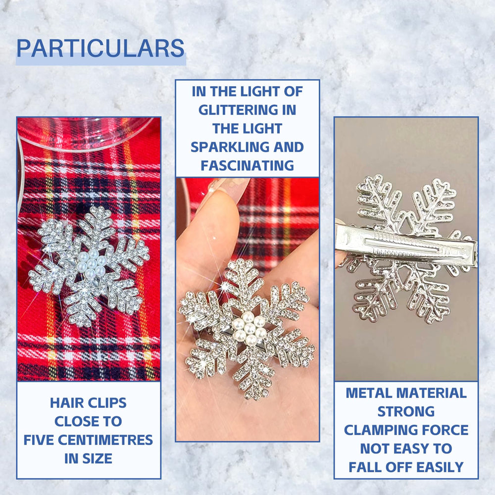 Ecuupas snowflake alligator clip grips fine hair securely