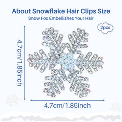 Ecuupas snowflake hair clip with rhinestones enhances party-ready style