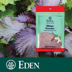 Eden Shiso Leaf Powder topping sushi rolls for authentic Japanese flavor