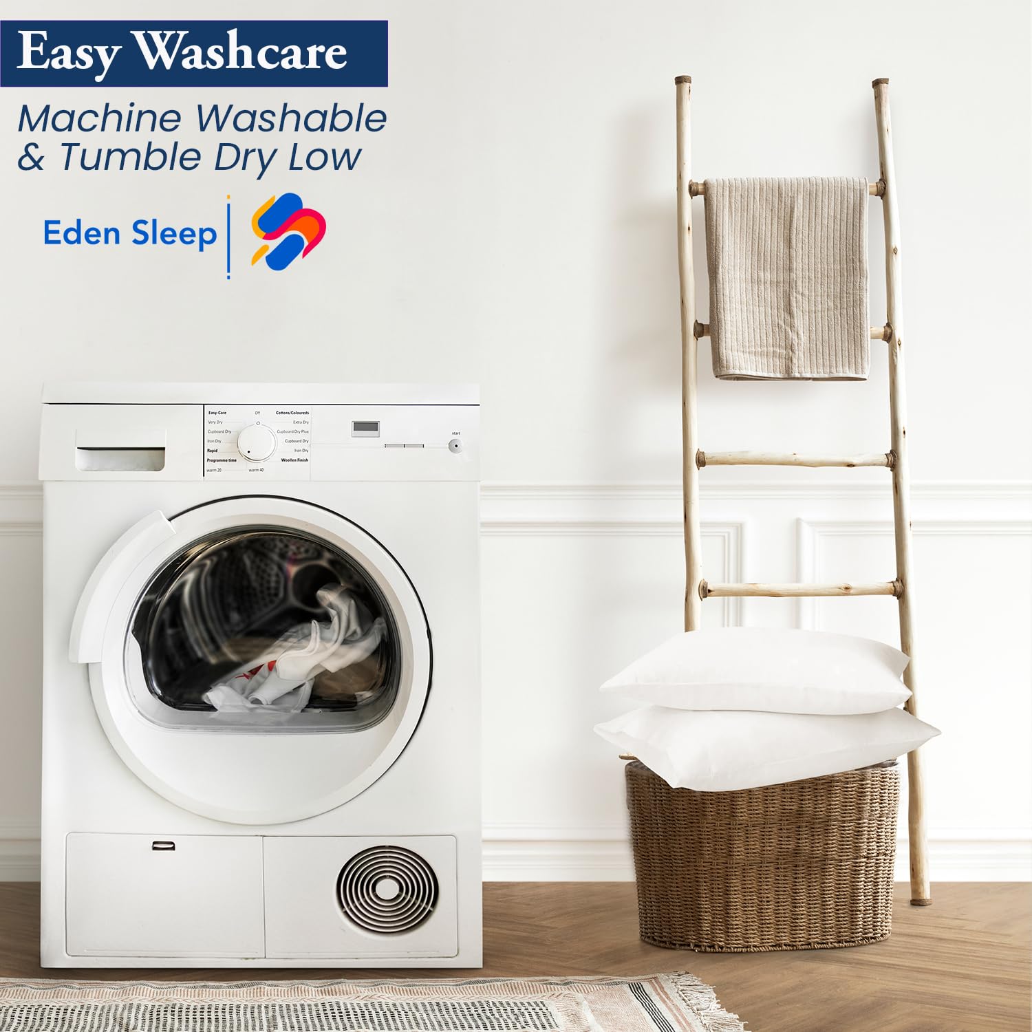 Eden Sleep 14x20 pillow case ready for machine wash and quick drying