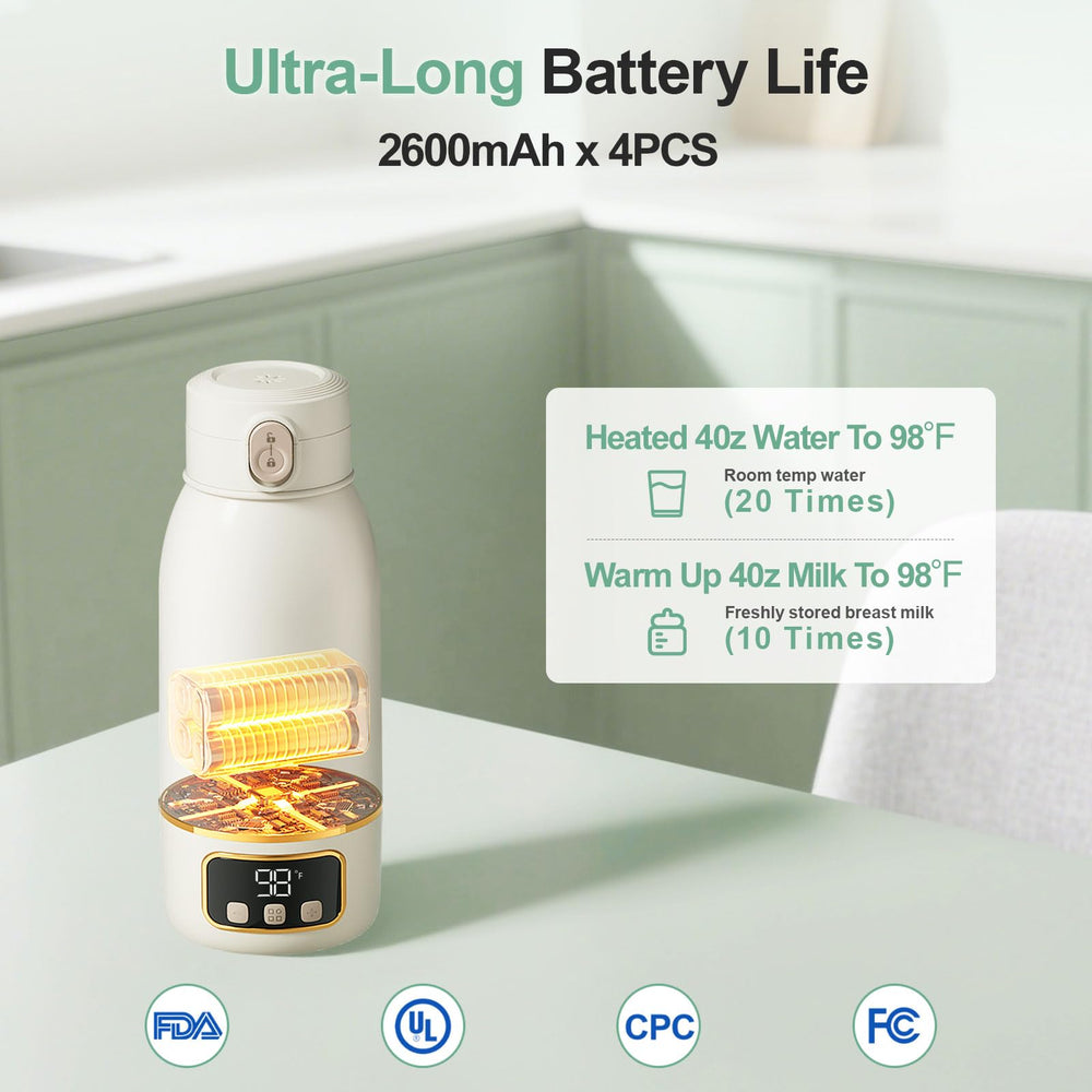 EDENPEER precise temp display helps monitor milk temperature safely.