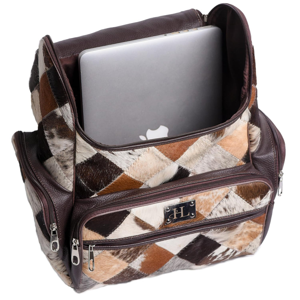 Edgestyle luxury cowhide backpack urban style for work and travel