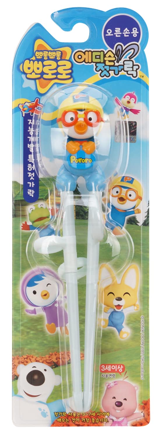 Edison Pororo chopsticks showing soft tip design for safety