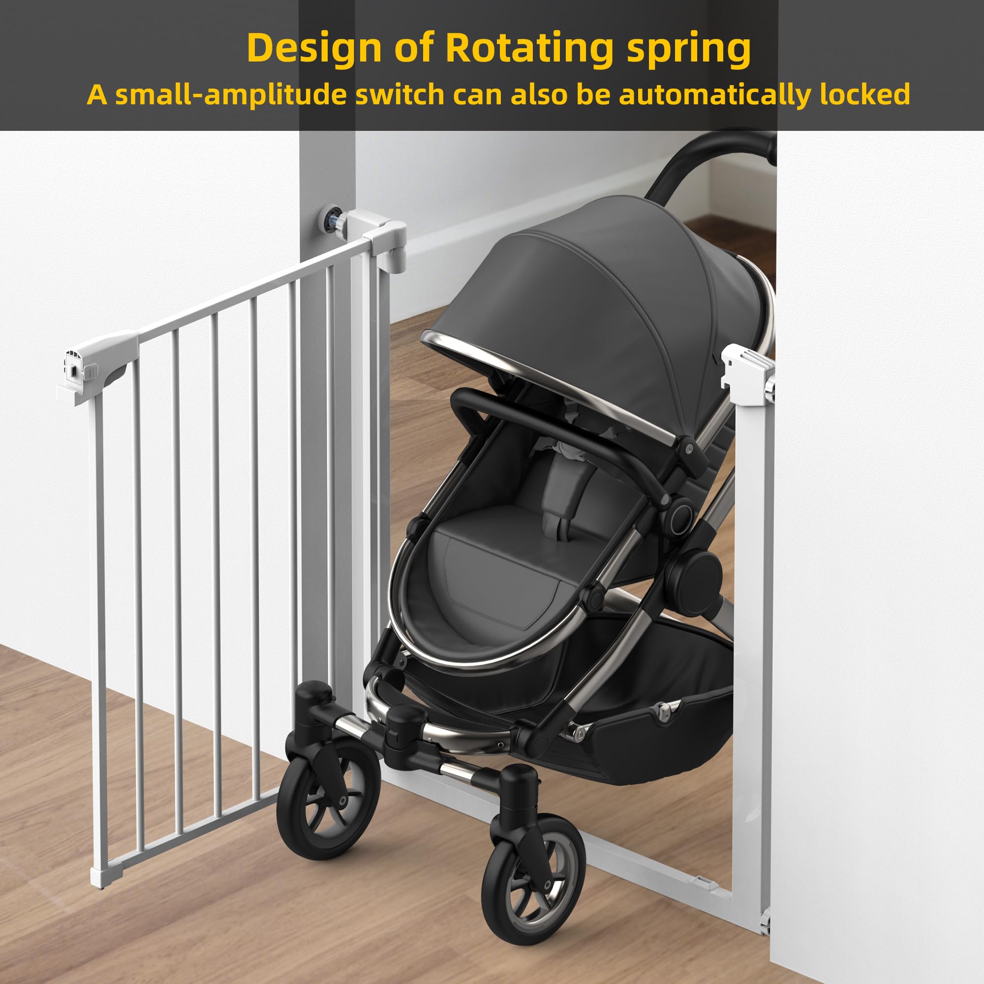 Edmyre Easy Step Walk-Thru Gate auto-close feature for hands-free operation