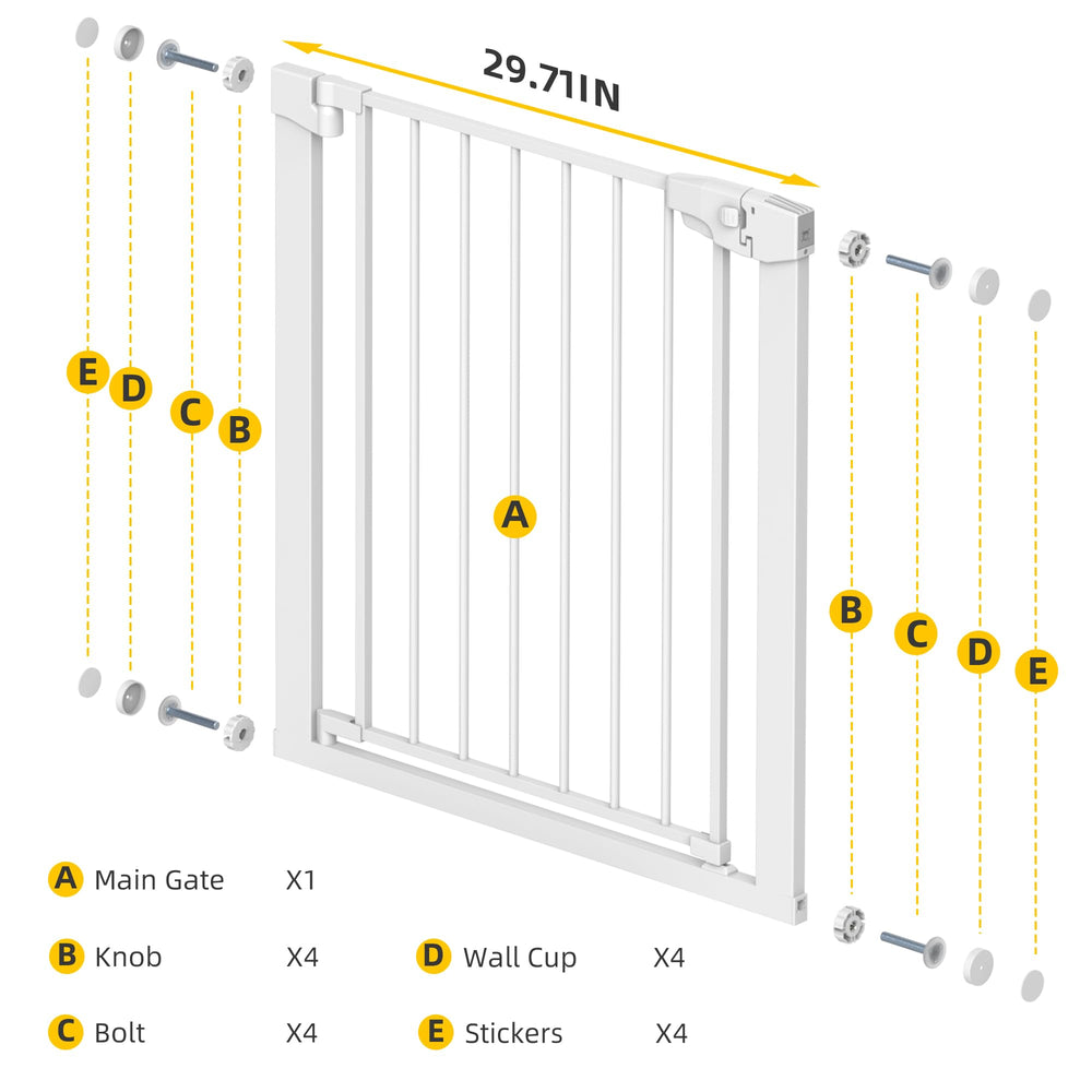 Edmyre Easy Step Walk-Thru Gate with walk-through door in use for easy access