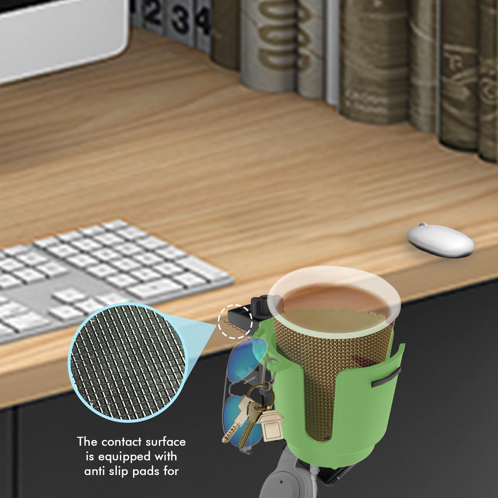 EDSRDUX spill-proof stability supports bottles without tipping
