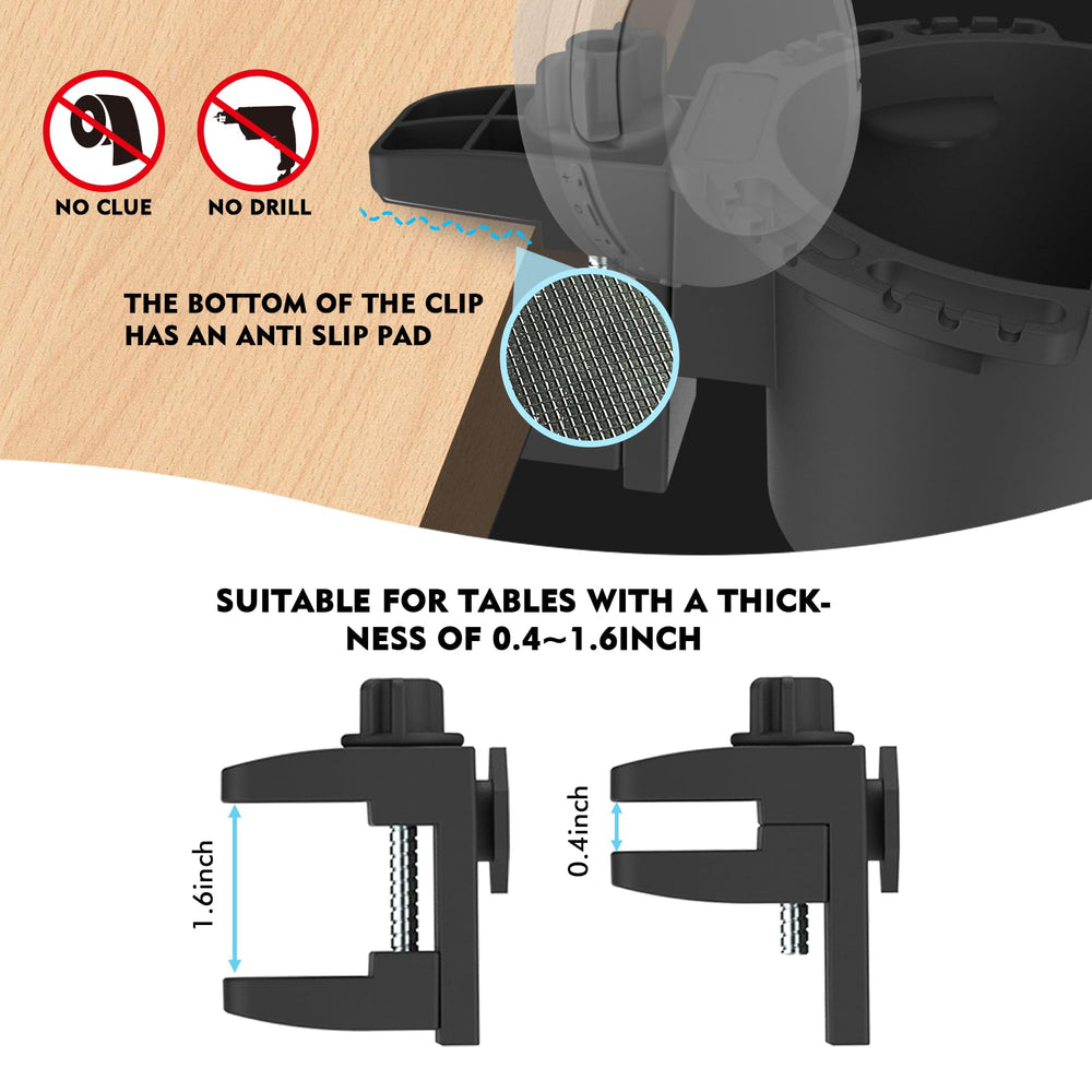 EDSRDUX adjustable cup holder grips tightly for multiple angle positions