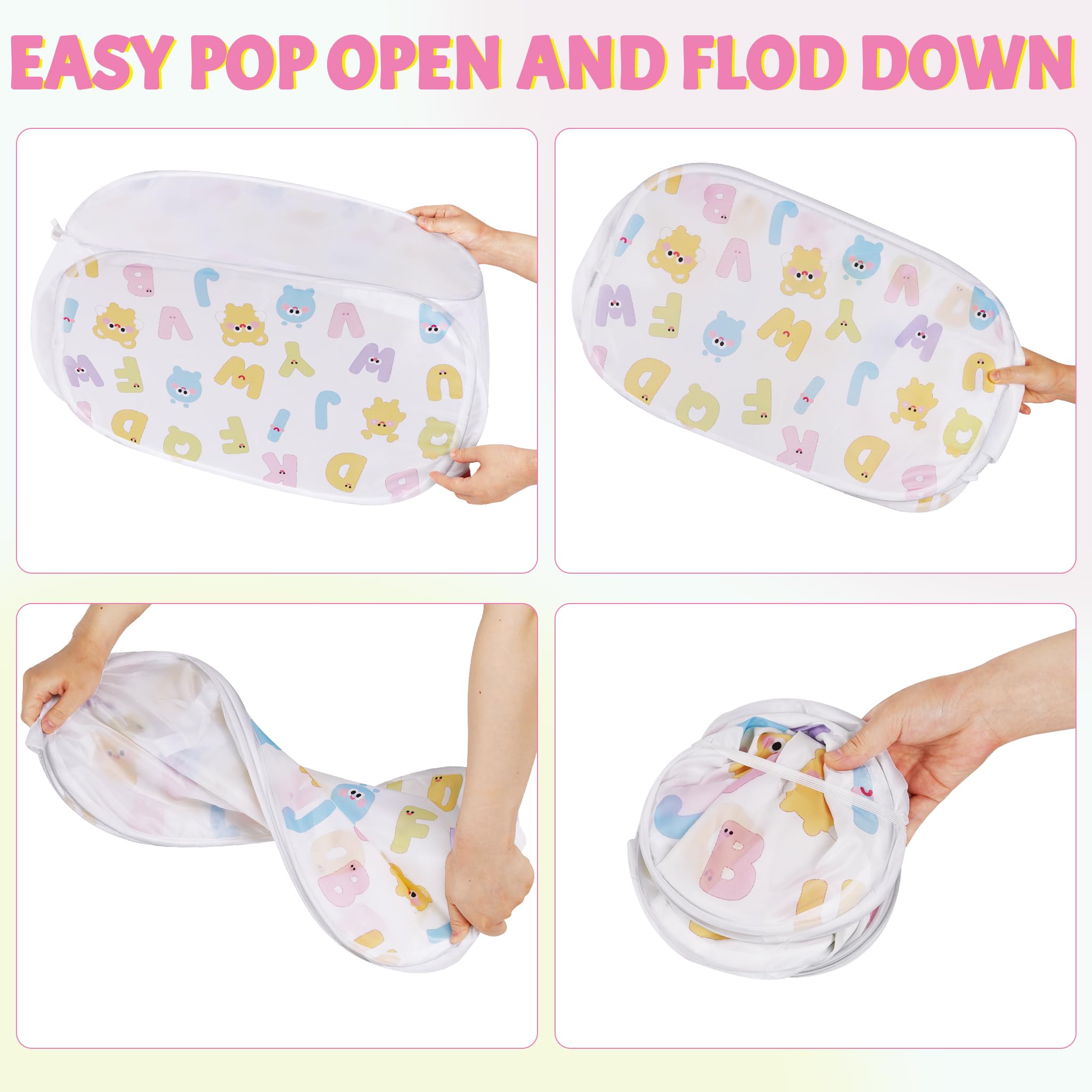 Edudif 70L capacity hamper fit for bulky items like blankets and plush toys