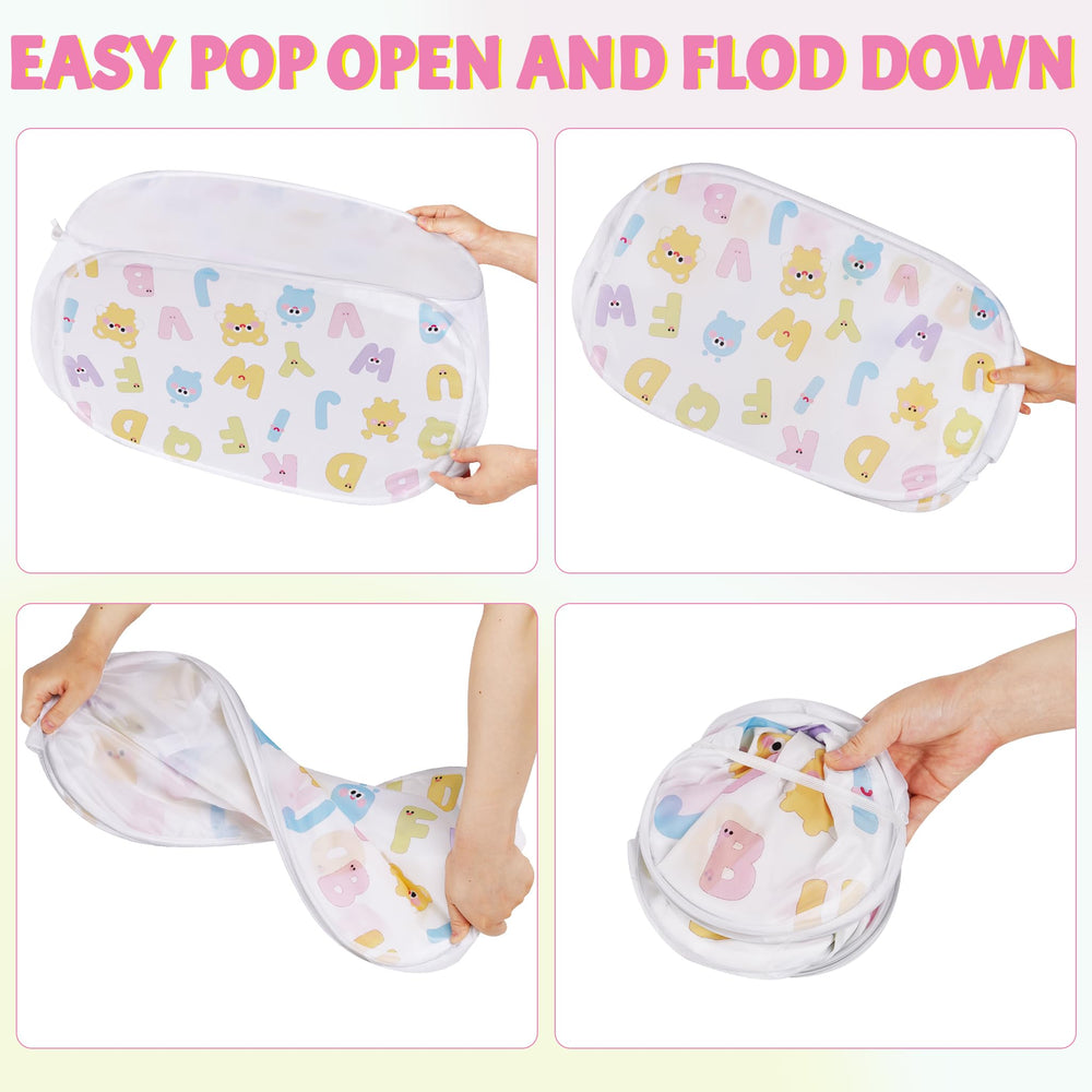 Edudif 70L capacity hamper fit for bulky items like blankets and plush toys