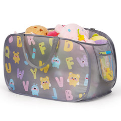 Edudif collapsible pop-up hamper open showing roomy 70L capacity for bulky items.